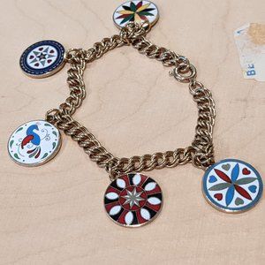 Vintage Robbins Co Attleboro Charm Bracelet